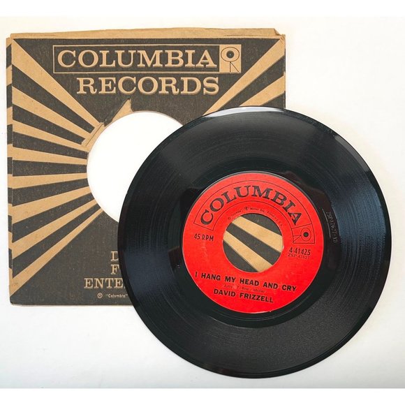 David Frizzell I Hang My Head and Cry / Tag Along 45 Rockabilly Columbia 41425 - Picture 4 of 4
